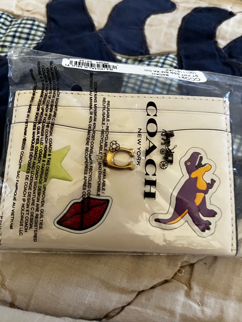 COACH Sticker Print Card Holder - Picture 1 of 8